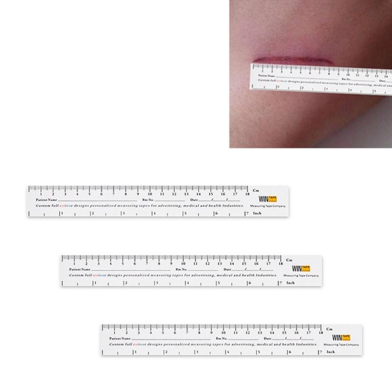 150 Stück Wundmessband Papier Wundlineale Präzises 18 cm Messwerkzeug für das Gesundheitswesen