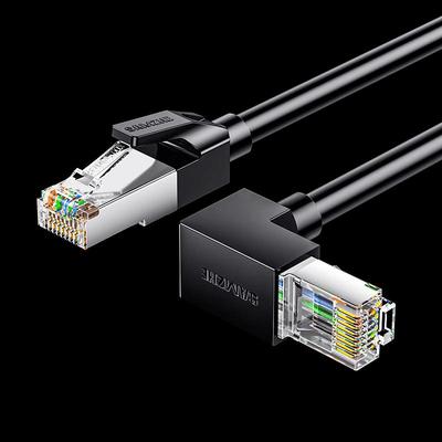 SAMZHE CAT6a 10Gbps Right-Angle Ethernet Patch Cable