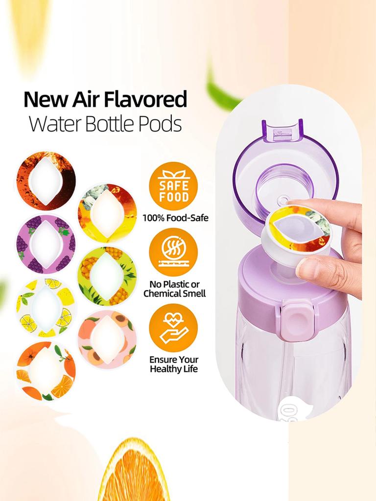 1PC Oval Fruit Drink Flavor Pod Creative 0 Sugar 0 Calorie Flavor Ring For Plastic Water Bottles Sports Water Cups Accessories