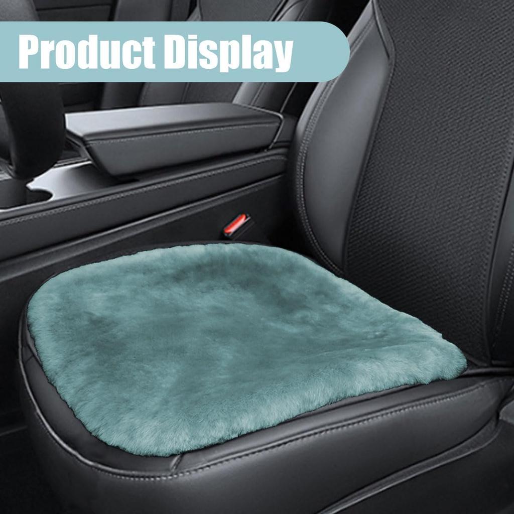 Sheepskin Car Seat Cushion, Soft Comfort Winter Driver Seat Cover | Fluffy Faux Fur Front Seat Pad, Car Seat Protector Pad for Office Chair,