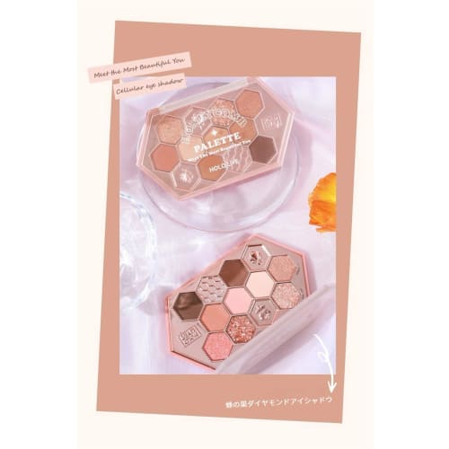 YAYAMIYA Eye Shadow Cute Honeycomb 12 Color Makeup Palette Eye Shadow Eye Shadow Palette Honey Sugar Tea Powder Eye Shadow Ins Eye Shadow Blush Dual-u