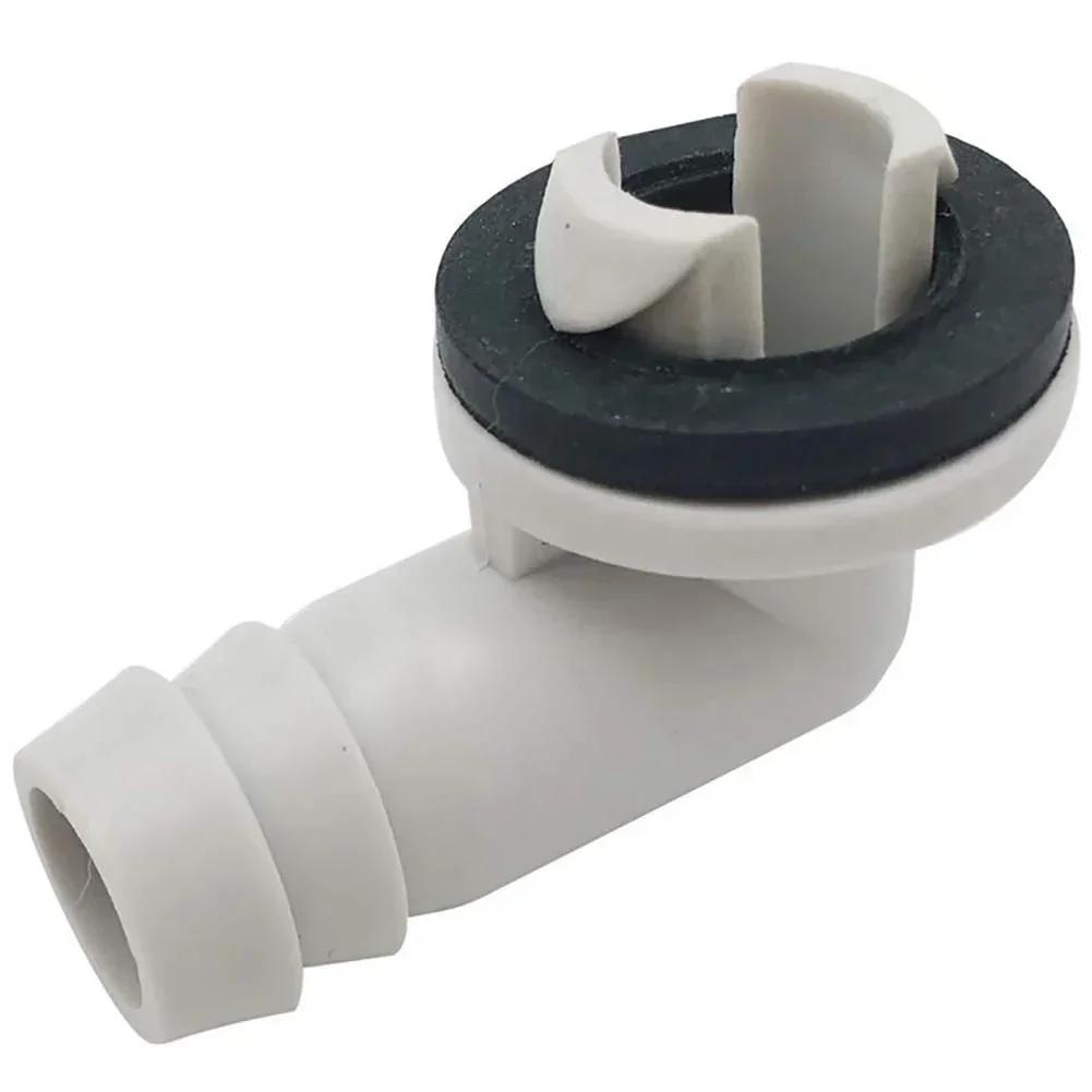 Plastic AC Drain Hose Connector Elbow With Rubber Seal For Ring For Durable And Secure Air Conditioner Drain Hose Water Flow