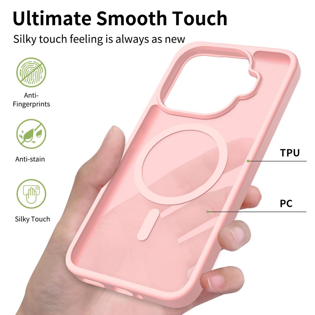 Ultra-Thin N52 MagSafe Compatible Case for Xiaomi 17 Pro Max Redmi Note 15 5G - TPU/PC Silky Smooth Touch Wireless Charging Shockproof Cover