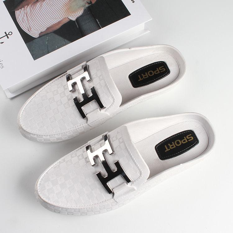 

Итальянские мужские тапочки из натуральной кожи, мокасины, нескользящие мужские повседневные туфли для отдыха на природе, модная мужская обувь на лето и весну 2022 г. 39