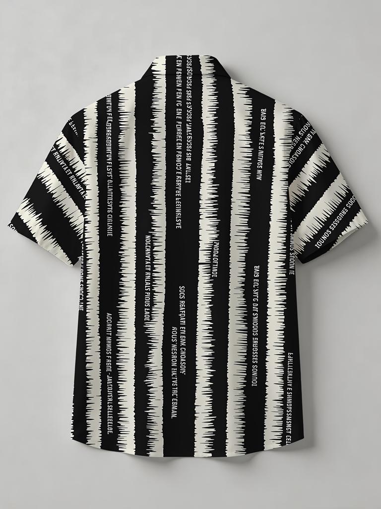 Hawaiian Style Short Sleeve Shirt Summer New Men'S Youthful Fashion Casual Wear, Design Cool Top, Digital Print Full Print This Is a Perfect Gift
