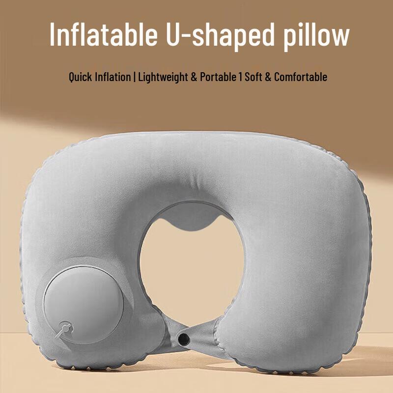 Jingxun U-Shaped Travel Neck Pillow серый