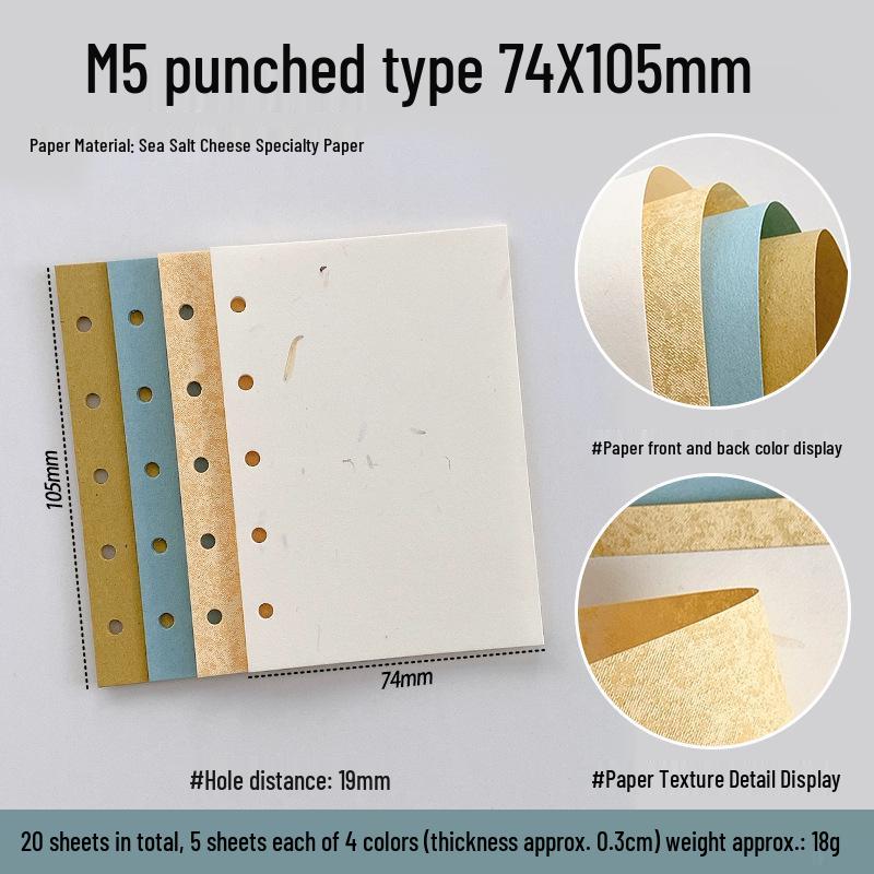 Sea Salt Cheese Mix Specialty Loose Leaf Planner Pages (M5A6A7)