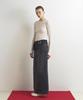 Aobteu Denim Long Skirt - Gray