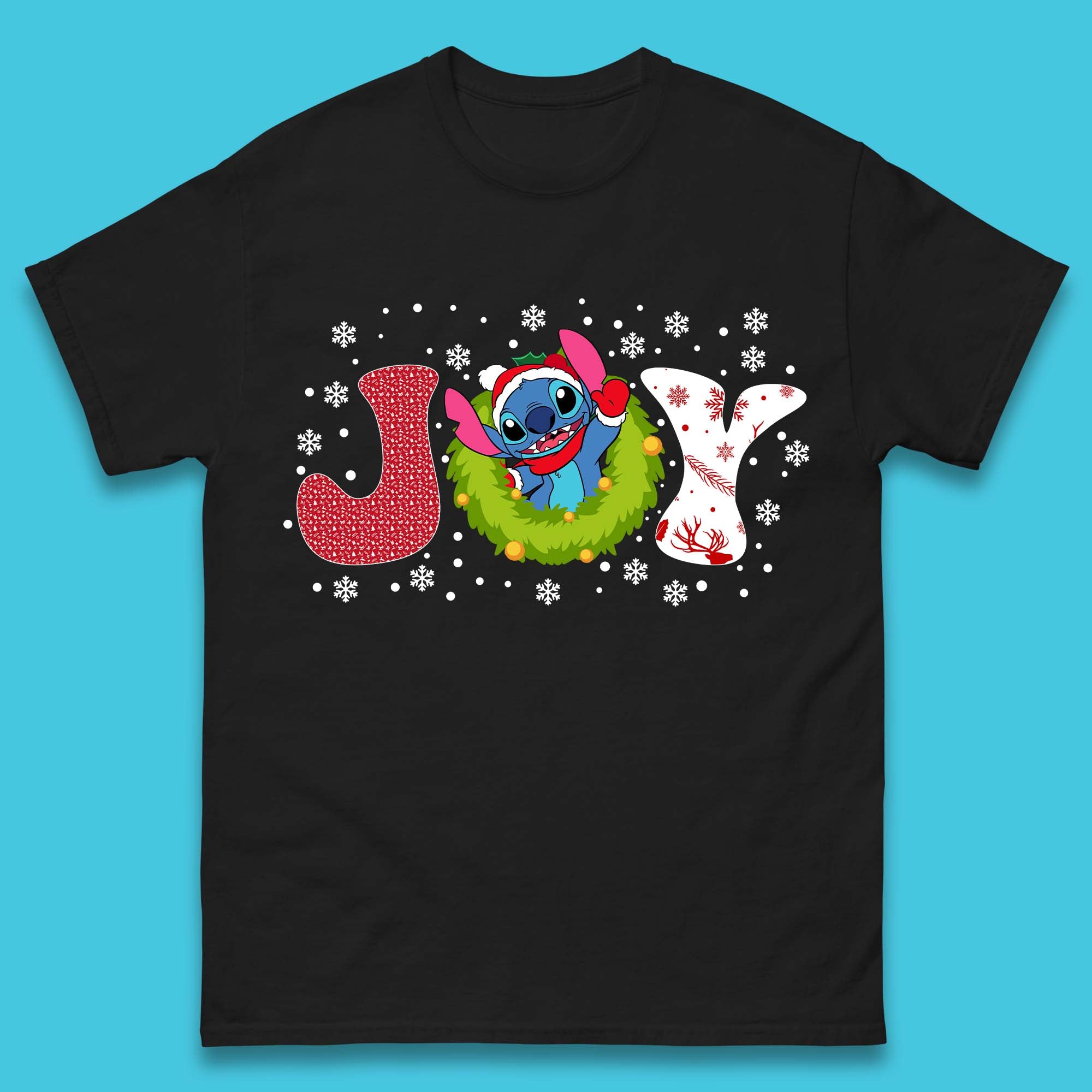 Joy Stitch Christmas Mens T-Shirt Womens Tops Tees M