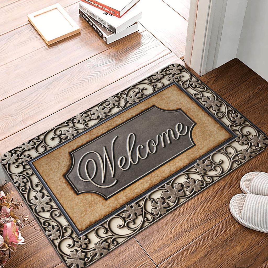 Europe Style Simulation Stone Doormat Mat Anti-Slip  Bathroom Kitchen Garage Rug Carpet 40*60cm