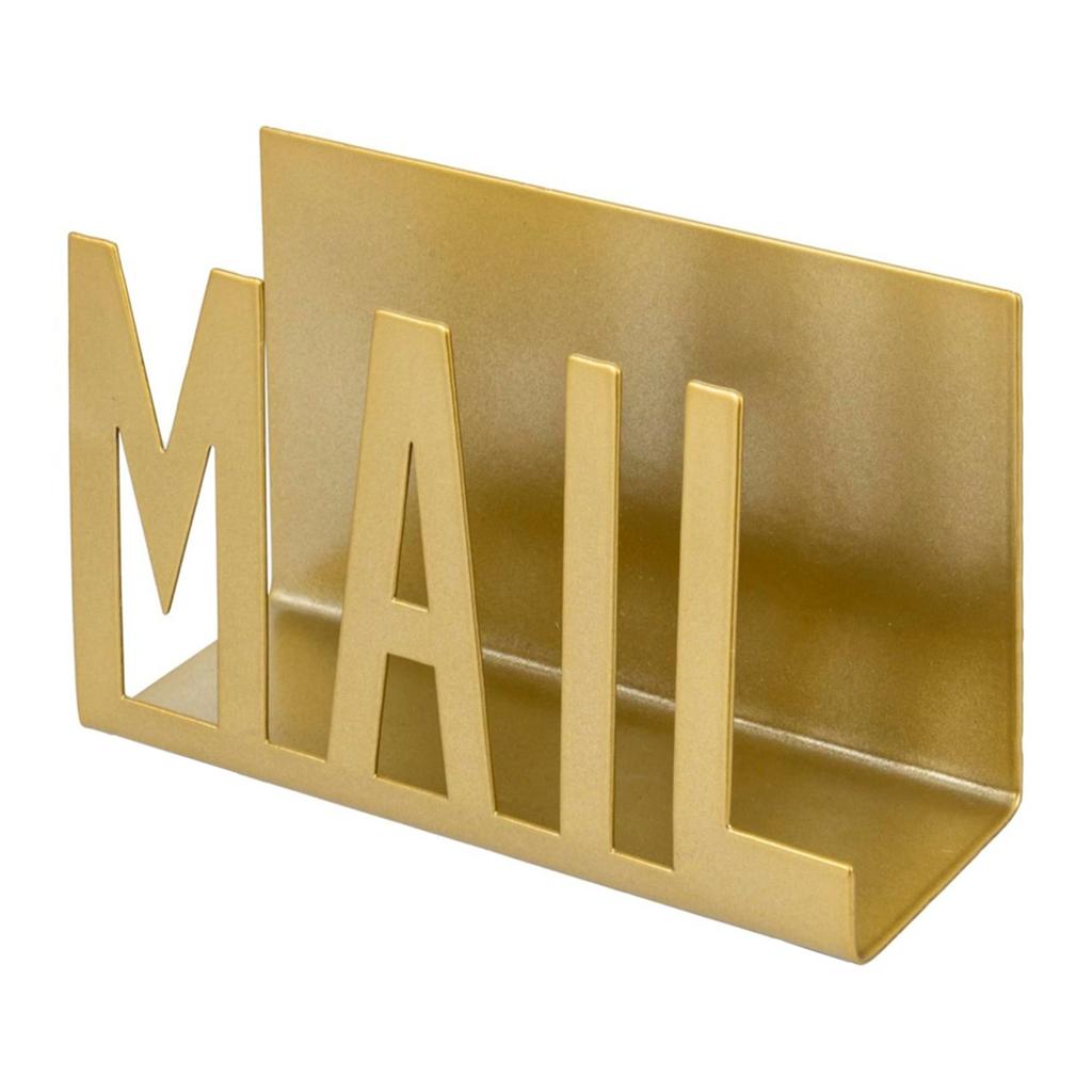 Desktop Iron Envelope Holder for Home Office Organization Metal Letter Sorter Bill and Paper Documents Storage Rack