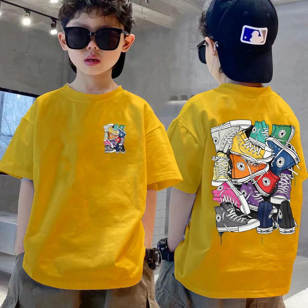 Round neck children's T-shirt cute, casual and lightweight
