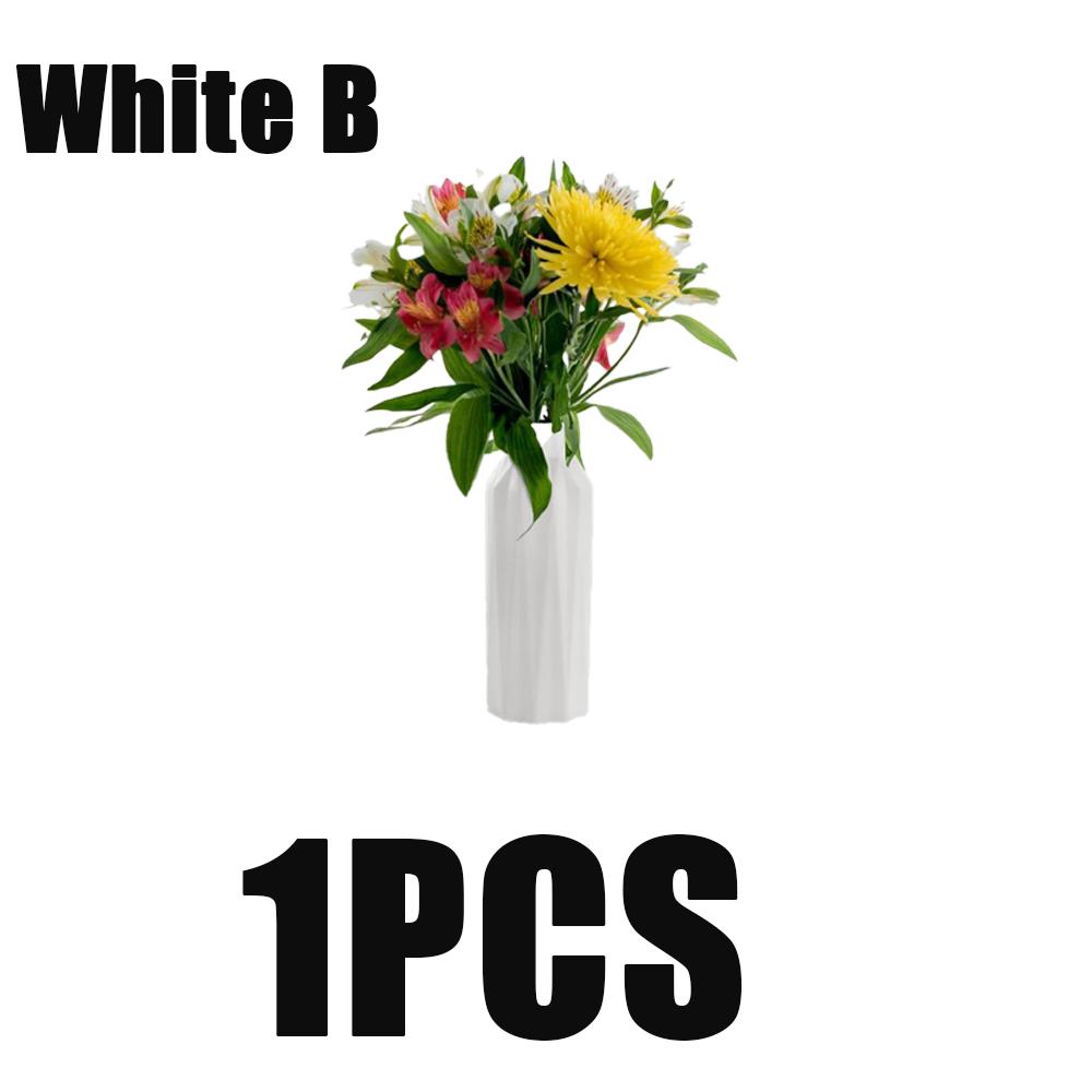 1pcs Modern Flower Vase Plastic Creative Flower Pot Arrangement Container Kitchen Living Bedroom Home Decoration Ornament