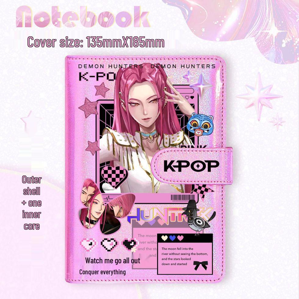 K-Pop Demon Hunter Girl Group Laser Style Portable Loose-Leaf Notebook Planner