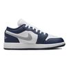Jordan Air Jordan 1 Semelle Antidérapante Amorti Résistant à l'Abrasion Tige Basse Chaussures de Basketball pour Enfants Gris Bleu 553560-141