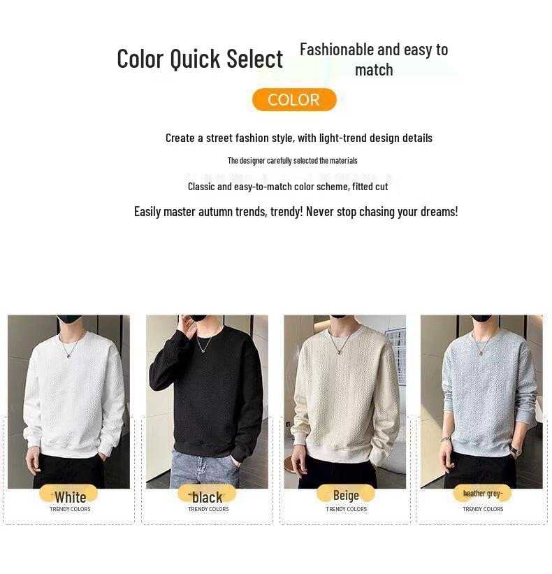 Trendy Men's Autumn/Winter Loose Jacquard Sweater - Hong Kong & Korean Style