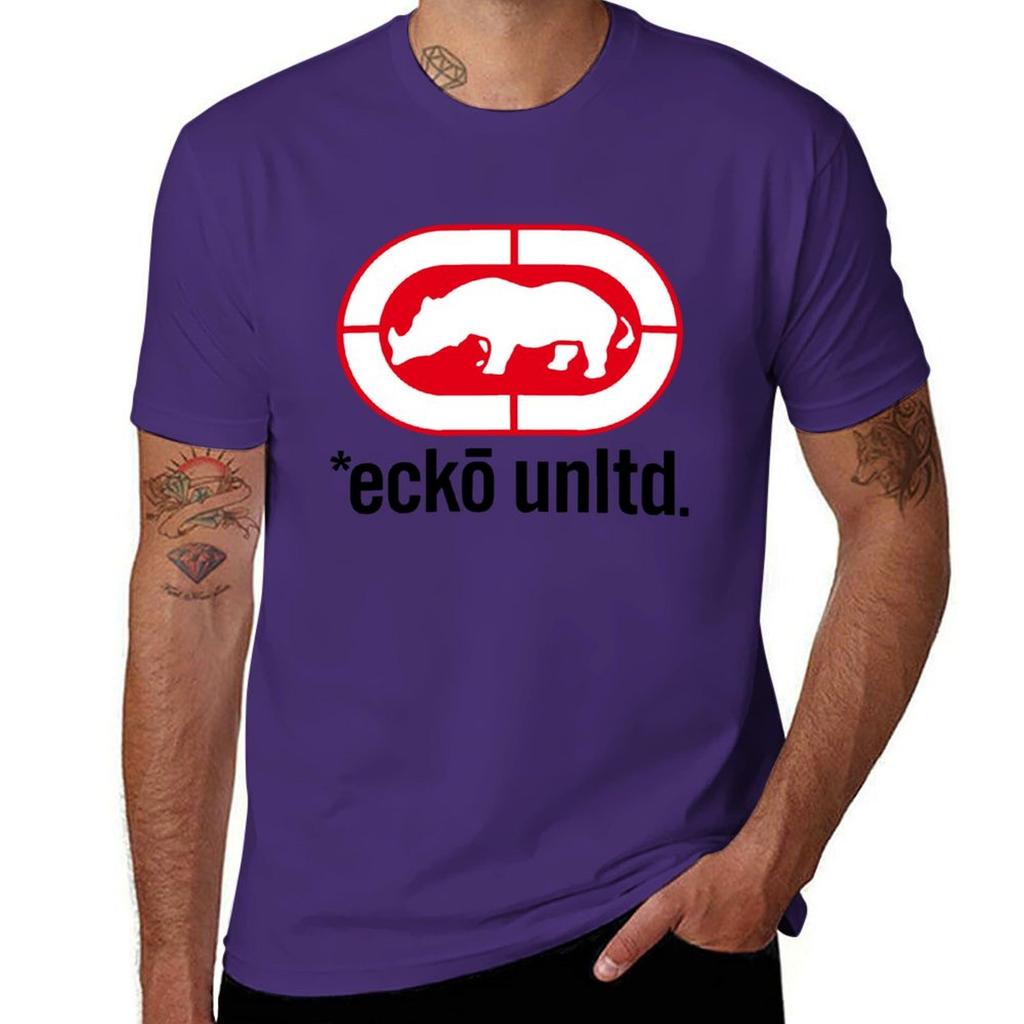 Red Rhino Ecko Unltd Original Nostalgic Streetwear Tshirt Tees Vintage Blouse Black T Shirts For Unisex