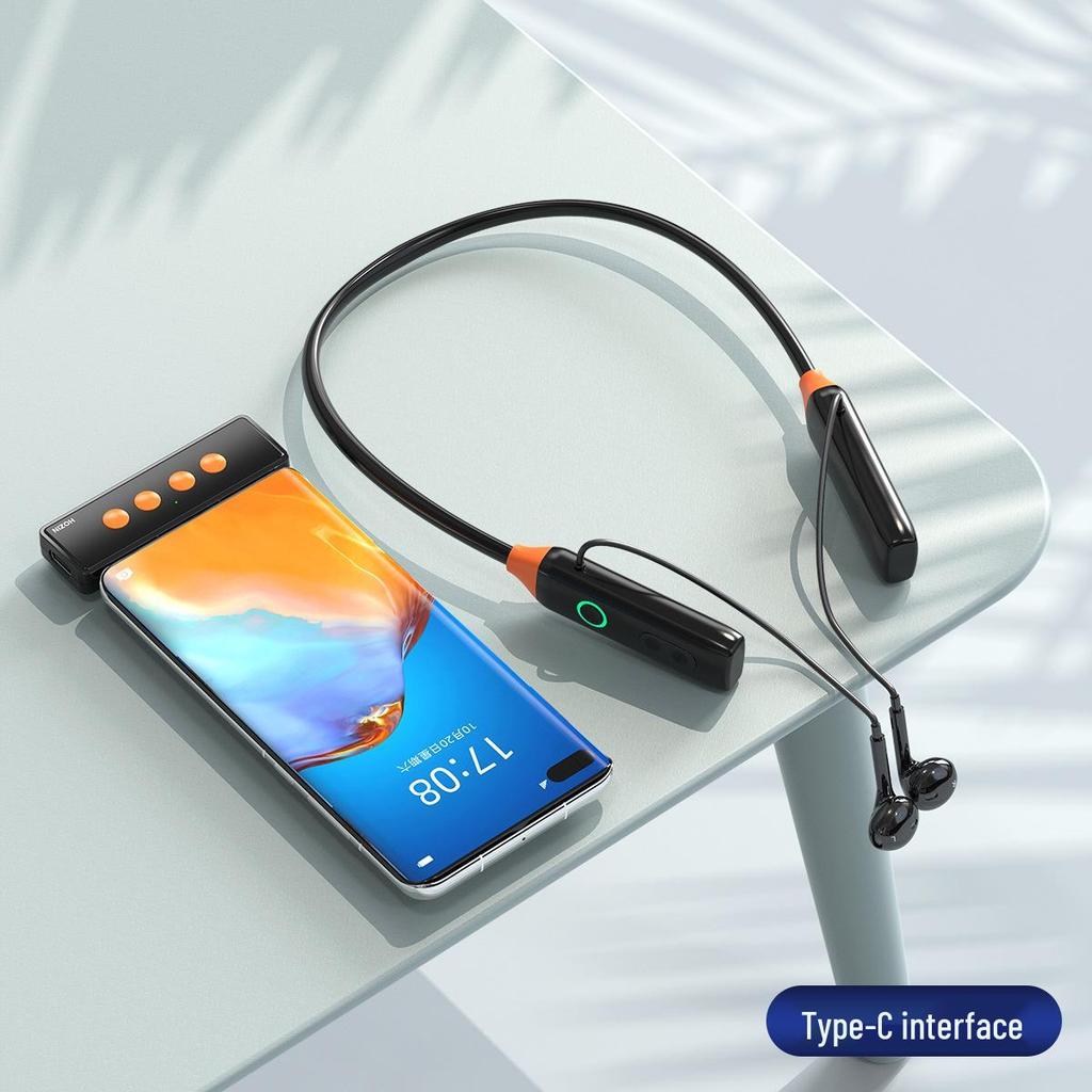 Wireless Neckband Earbuds with Live Streaming Mic, Sound Card, Noise Reduction, Long Battery Life, and Built-in Reverb