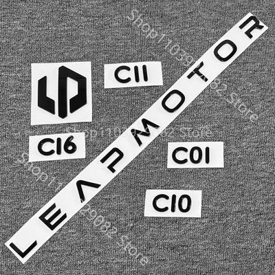 For Leapmotor C10 C16 C11 C01 Black Car Emblem Letter Sticker Black Trunk Badge Replacement Stickerr Modification Accessories