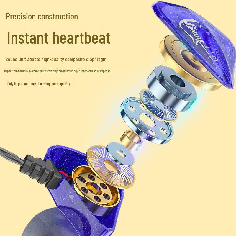 Premium Wired Over-Ear Headphones with Heavy Bass and In-line Controls for Android, Round Hole Type-C, Ideal for Sports