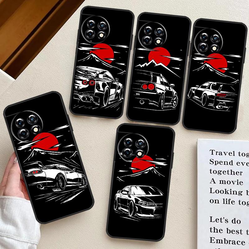 Japan JDM Sports Cars Male Men Case For OnePlus Nord CE 2 3 Lite 2T N10 N20 OnePlus 10T 12R 9RT 10R 8 9 10 Pro 11 12 Cover