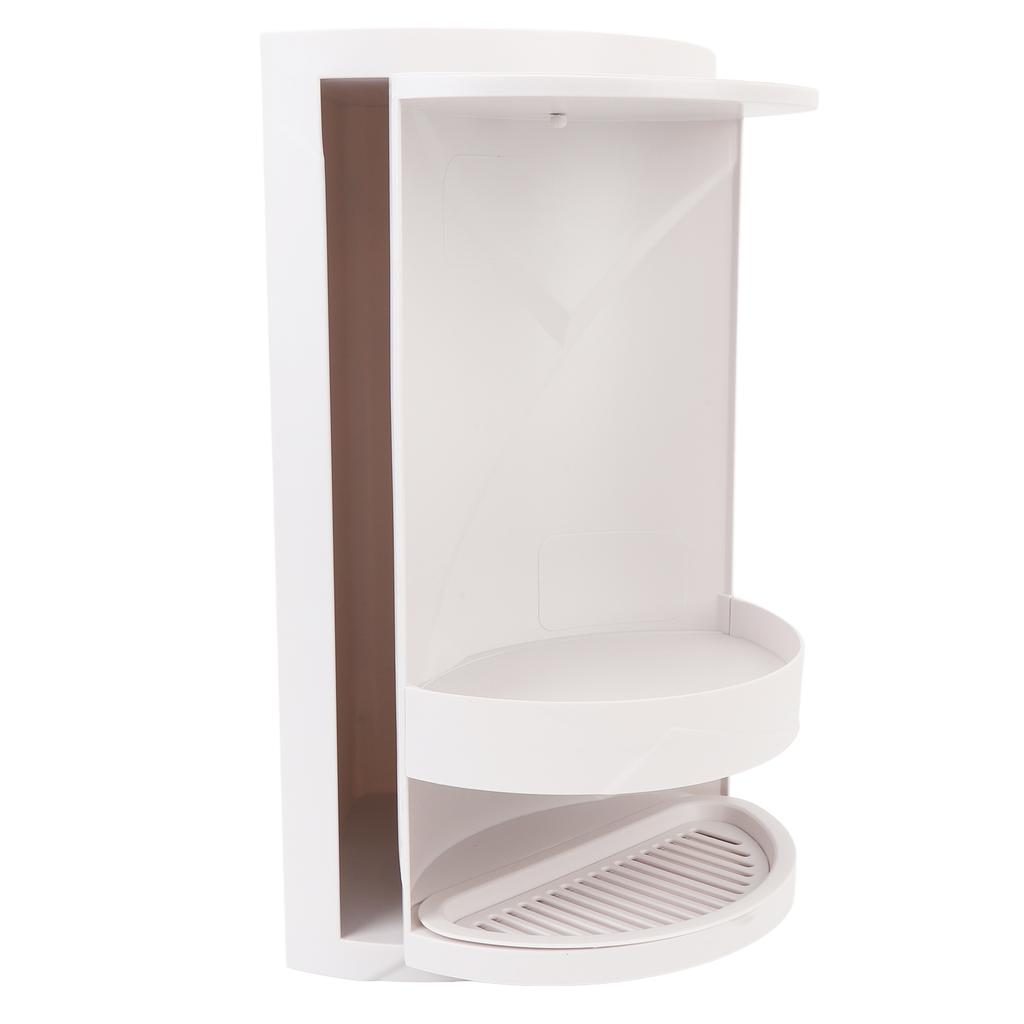 Scaffale Angolare da Bagno in PP a 2 Livelli Rotante a 360 Gradi per Piani del Bagno, Camera da Letto - Contenitore per Cosmetici Skincare
