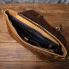 NZPJ Vintage Leather Men's Briefcase Crazy Horse Leather Handbag Casual Natural Cowhide Computer Bag Shoulder Messenger Bag