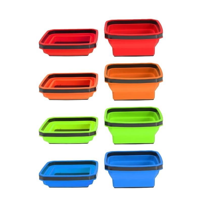 Soft Silicone Magnetic Screw Bowl With Collapsible Feature Magnetic Screw Tray For NonSlip Grip And Secure Part Holding