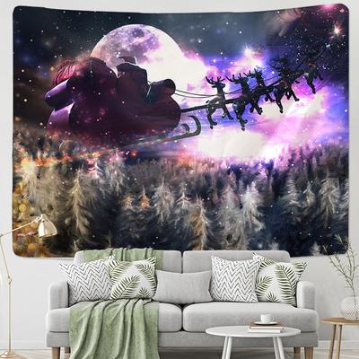 Weihnachten Rentier Wandteppich Weihnachten Wandbehang Überwurf Decke Matte Hintergrund Home Room Dekoration Geschenk