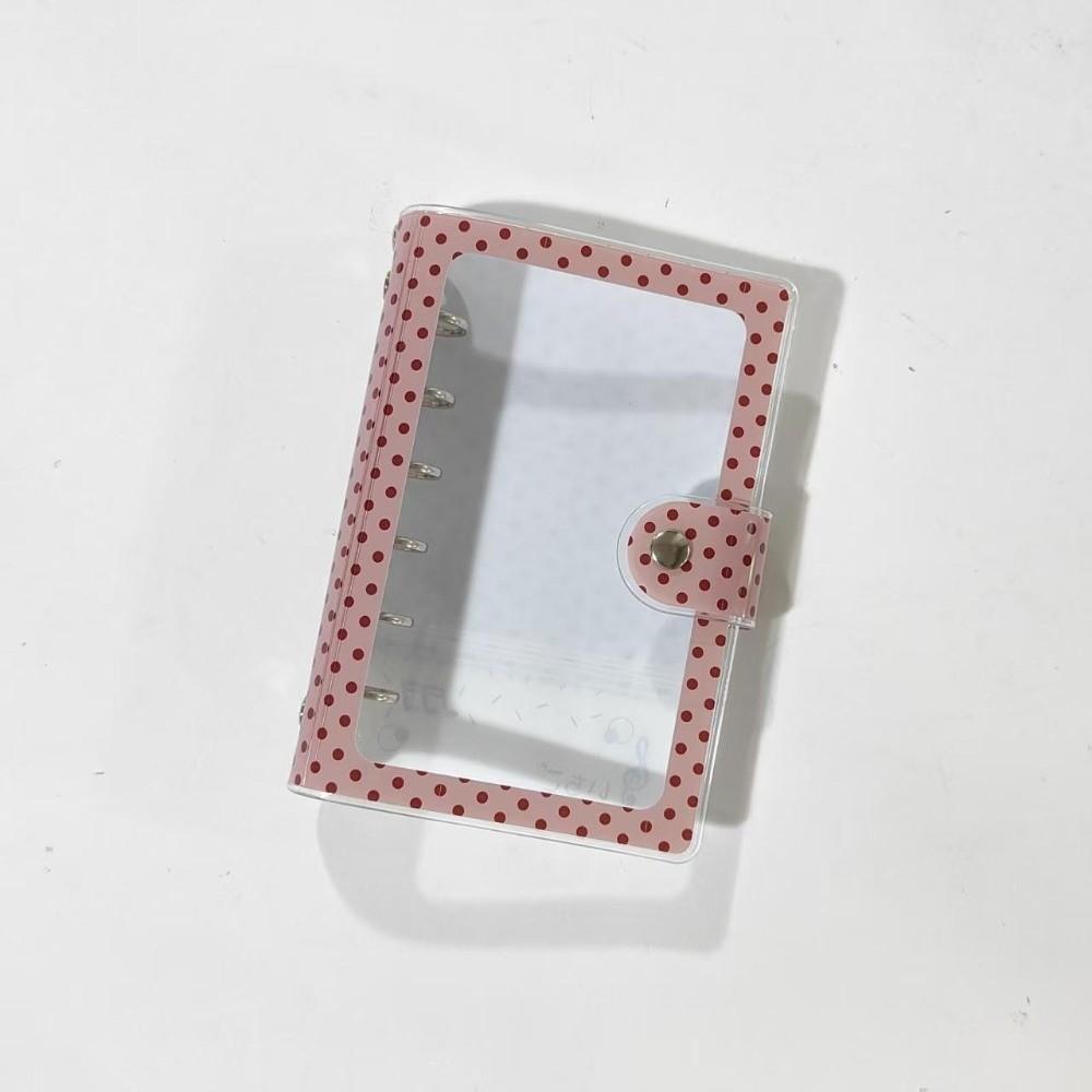 Clear Polka Dot Clear Binder PVC Loose-Leaf Notebook Cover  Kpop Photocard Collection