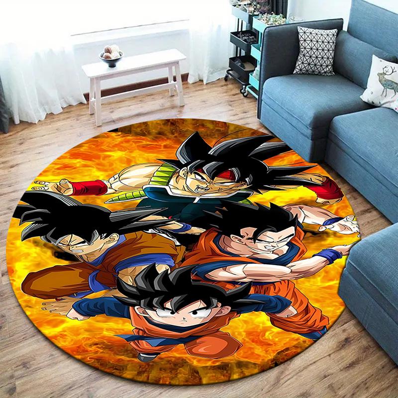 Dragon Ball Super Round Area Rug Carpet Rug For Living Room Bedroom Sofa Playroom Decor Nonslip Floor Mat