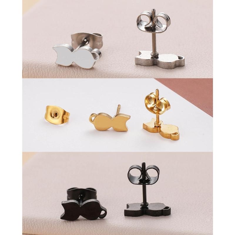 Cute Animal Stud Earrings for Women Girls 3 Pairs Cat Ear Studs Adornment Trendy Ear Hooks Charm Ornament Jewelry Gift