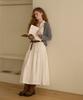 Opeundoeoseutyudio Handmade Wrinkle Pin Tuck Skirt Ivory