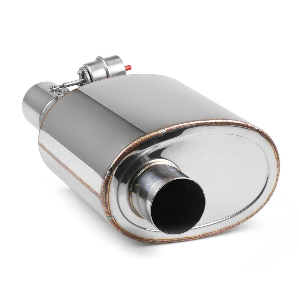 2 ZOLL-3 ZOLL Einlassschweißen auf einzelnem elektrischen Auspuffschalldämpfer mit drahtlosem Fernbedienungsschalter Ablassventil Auspuffausschnitt