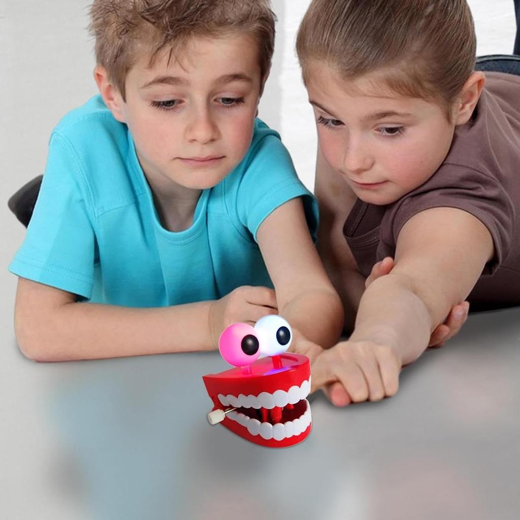 Novelty Chattering Teeth, Interactive Desk Toy, ABS Material, Creative Fun Gag Present, Family Entertainment