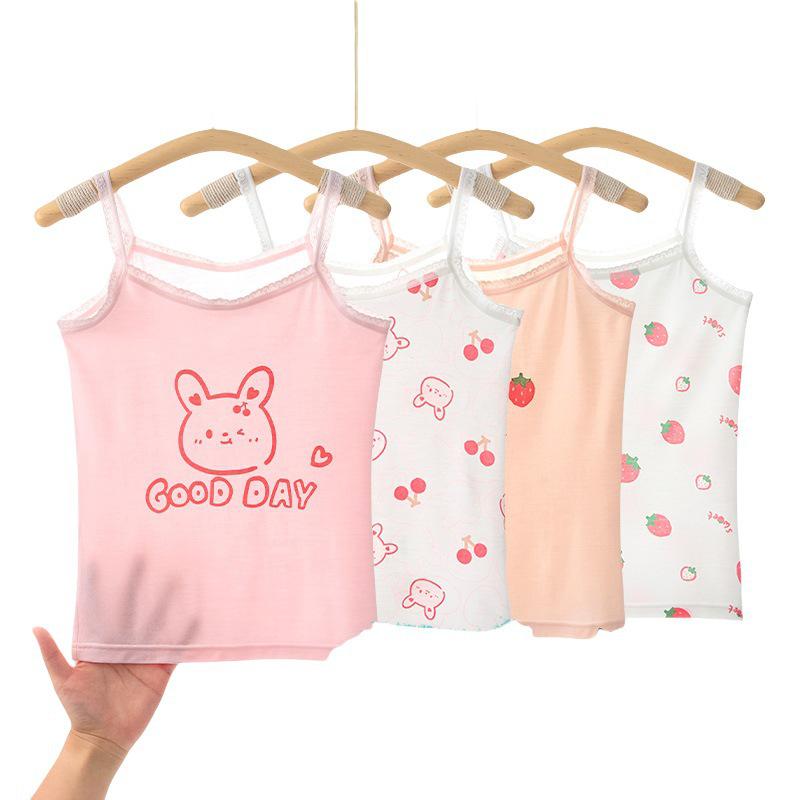 Clearance: Girls' Thin Sleeveless Summer Top, Children's Development Innerwear, Modal Fabric