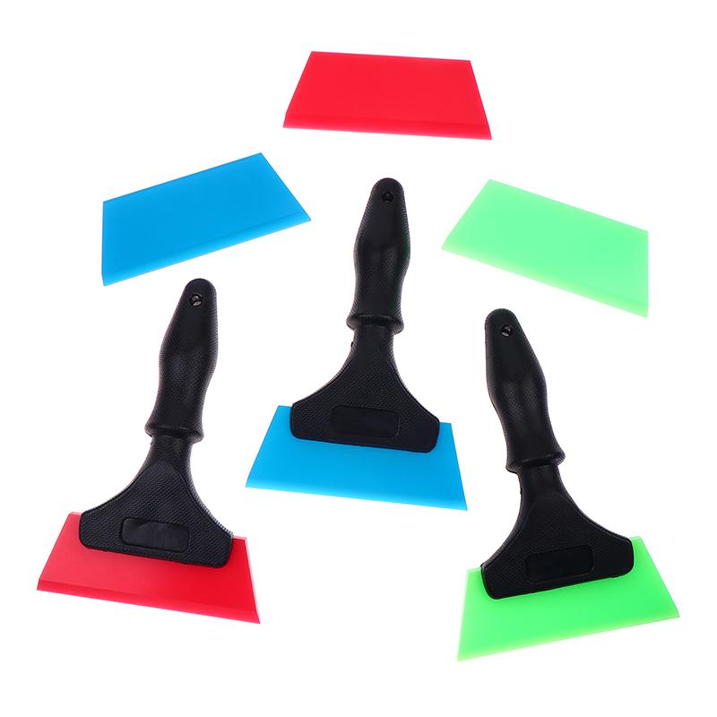 Rubber Scraper For Car Glass Plastic Handle Squeegee Window Tint Tool Water Wiper Mirror Cleaning Water Blade Car Accessories