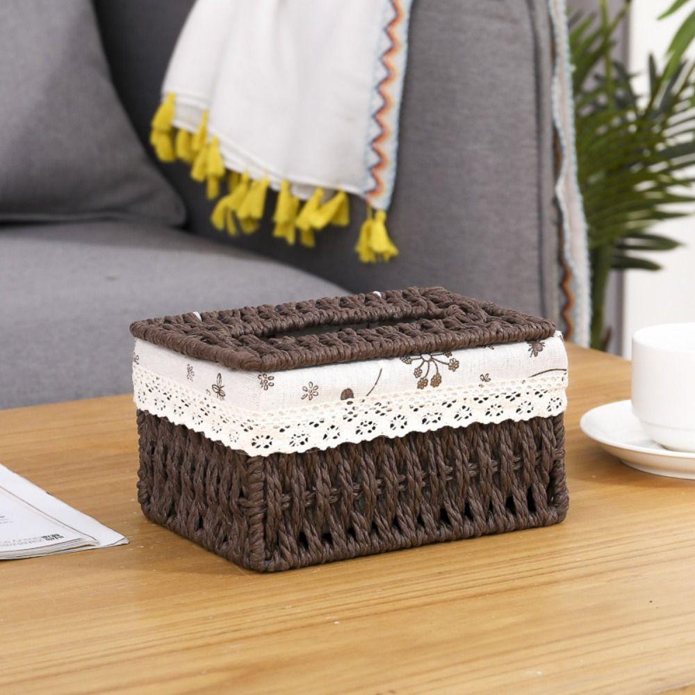 Household Tissue Holder Creative Tissue Box Cover Multi-functional Napkin Case  Office