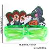 LED Halloween Luminous Glasses Pumpkin Fluorescent Glasses Funny Party Glowing Glass  Toy