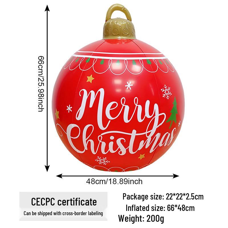 Cross-Border Christmas Courtyard Decoration: PVC Lantern & Inflatable Christmas Ball Set