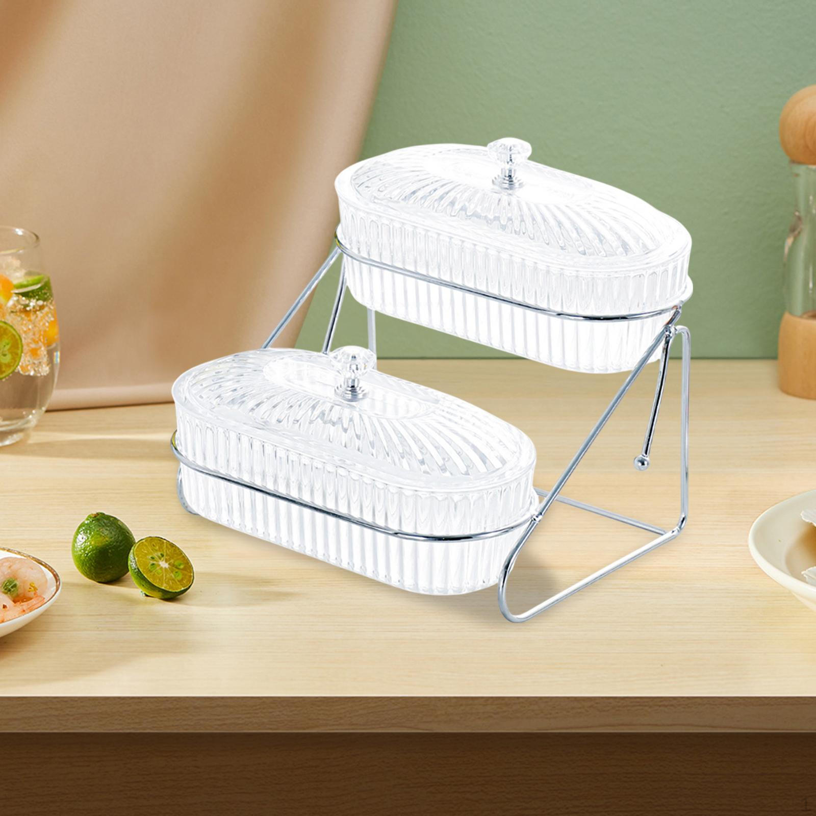 

Корзина для хранения фруктов и десертов, праздничные мероприятия 2 Layer Clear