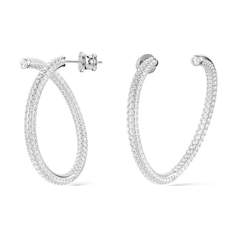 

Swarovski Dextera Geometric Shaped Crystal-Like Rhodium Plated Earrings Women earrings Silver 5695939 Box (Random Color)