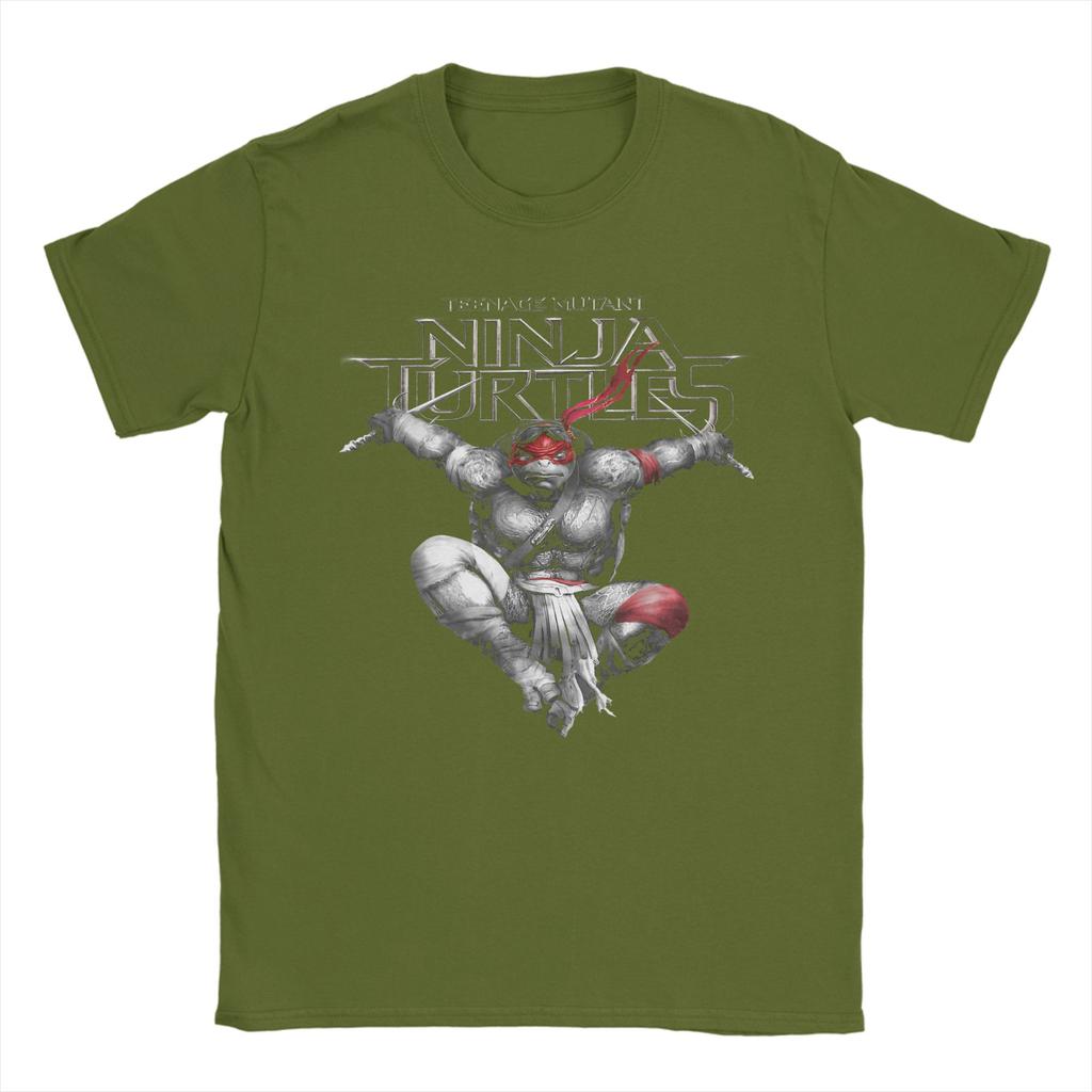 Awesome Ninja Turtles Raphaels Action Jump TShirt for Men 100 Cotton T Shirt  Short Sleeve Tee Shirt Gift Idea Clothing