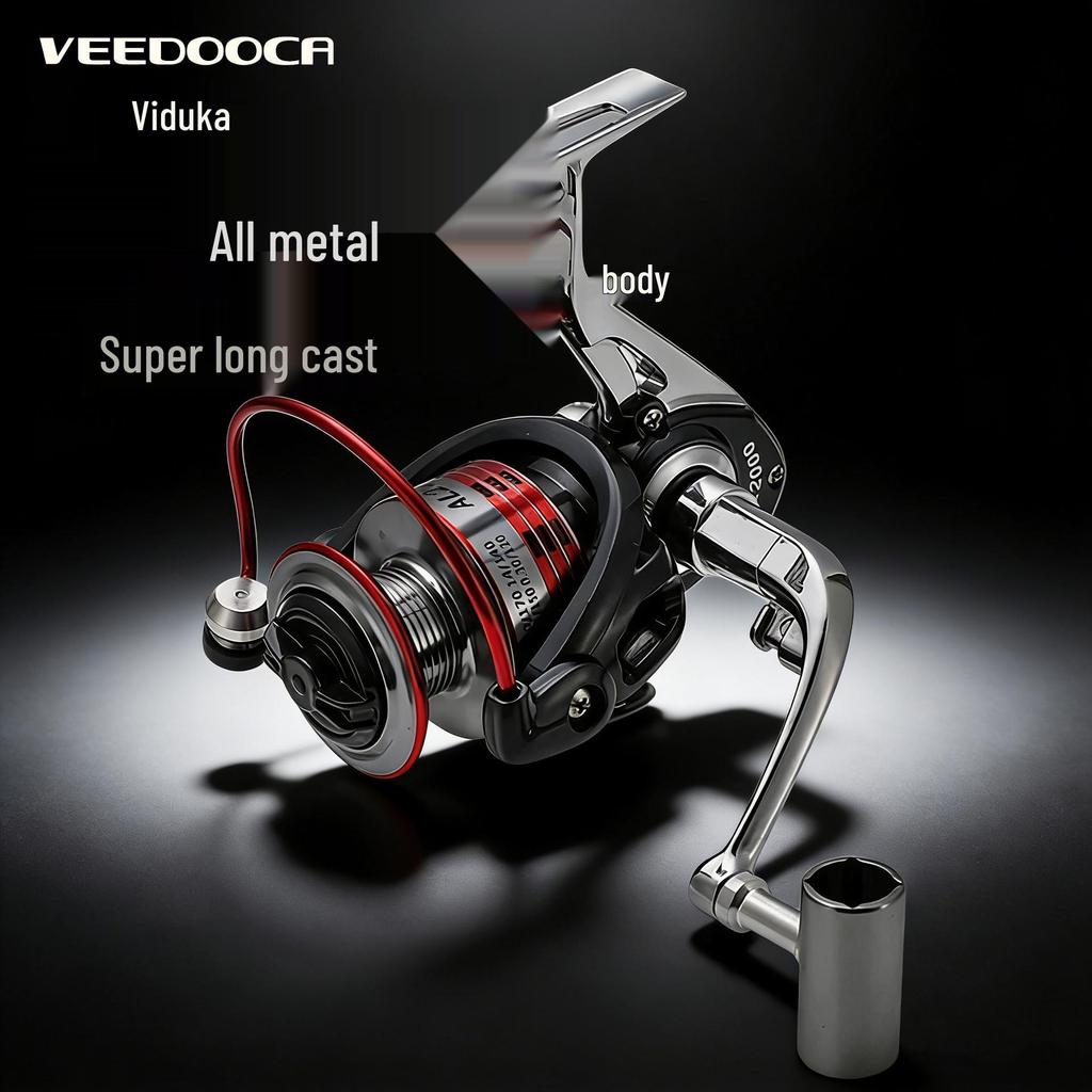 Viduka All-Metal Spinning Fishing Reel with Metal Head and Body for Sea Rod Casting and Lure Fishing