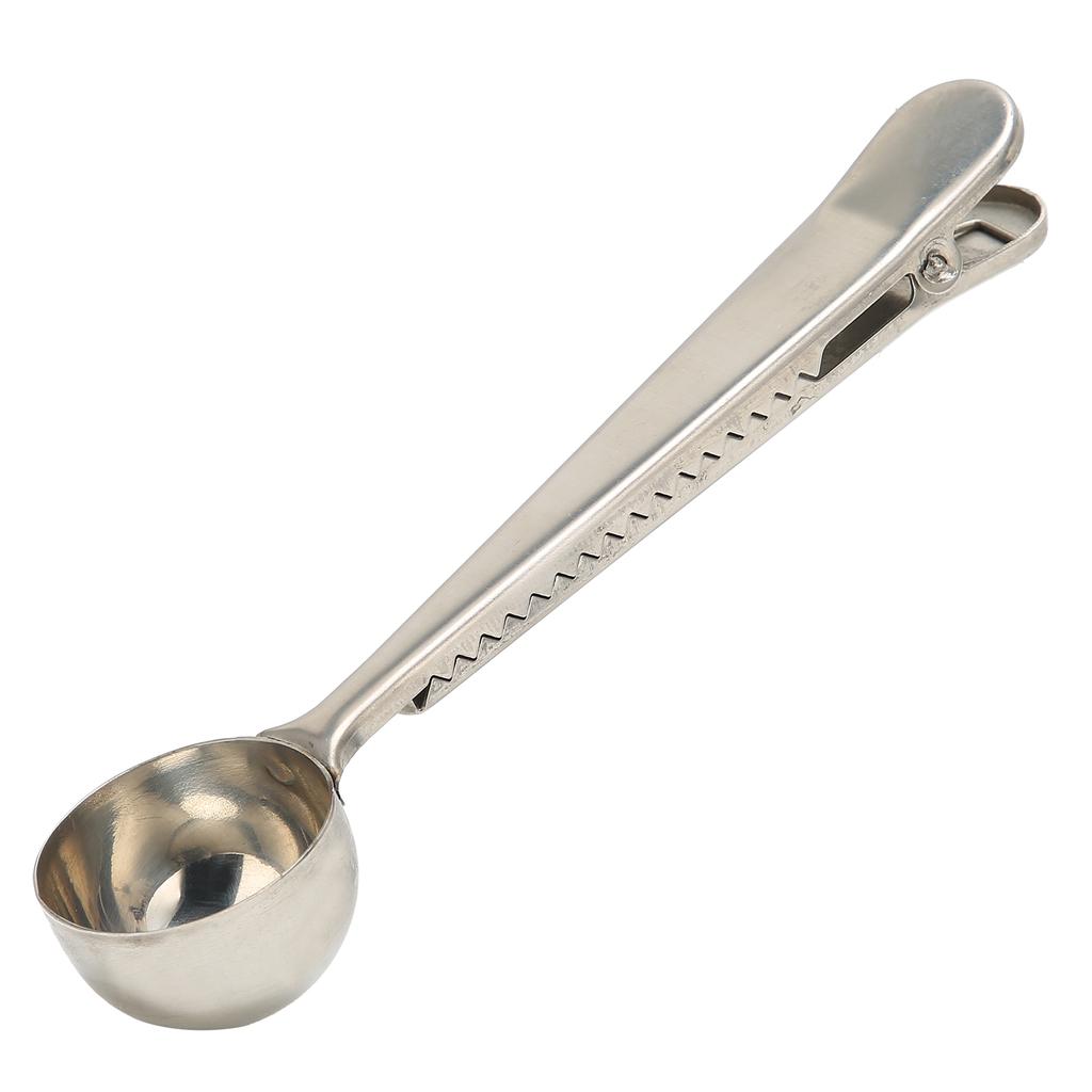 Łyżeczka do kawy ze stali nierdzewnej, solidna i trwała, z klipsem uszczelniającym do mleka w proszku, herbaty, ziaren kawy