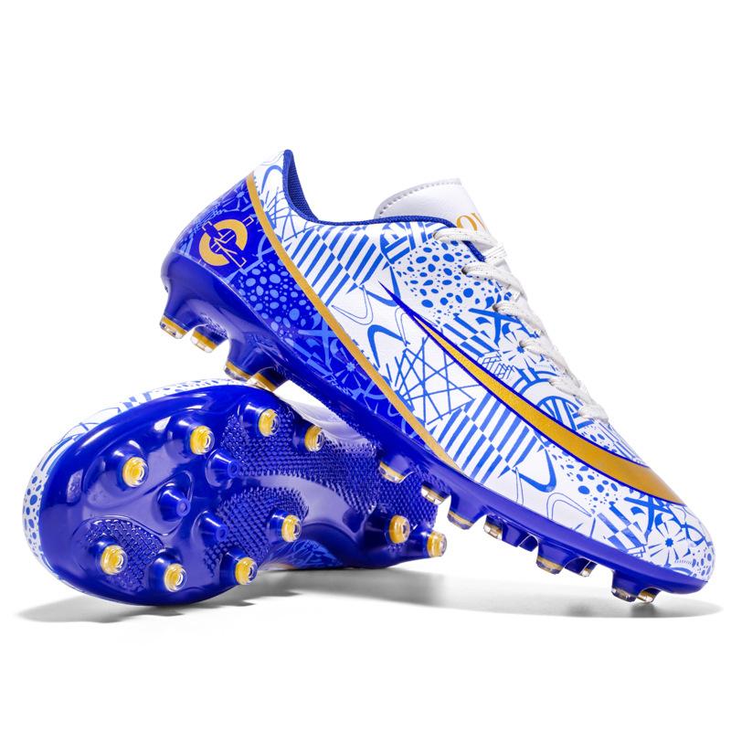 New Men's Breathable and Wear-resistant Low-top Long Broken Nails Football Shoes Fashionable Mandarin Duck Football