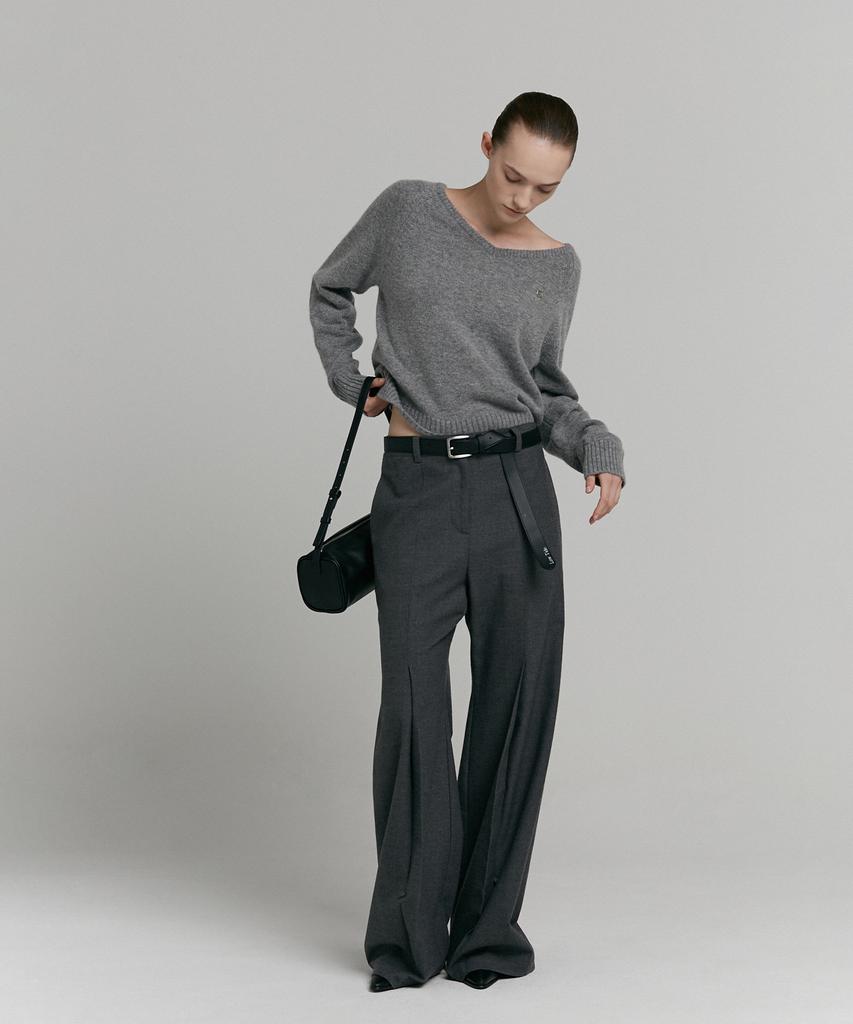 Loutaideu Flare Wool Pants [Grey]