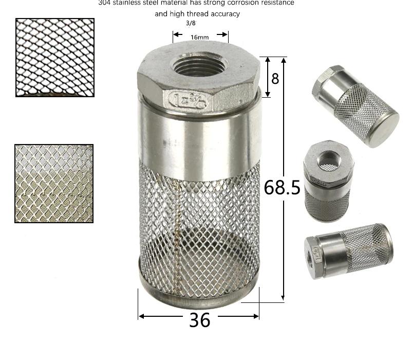 304Stainless Steel Female Thread Filter Agriculture Irrigation Mesh Filter Water Pump Hose Mesh Filter Aquarium Fish Tank Filter