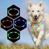 Led Luminous Dog Collar 4 Flashing Modes Multi-color Light Up Soft Silicone Glowing Light Dog Necklace for DogsCat Walking Night 3