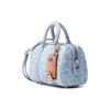 Coach Ruby 18 Horse And Carriage Logo Classic Canvas And Leather Boston Bag Women Handbags Blue CJ832-LHPBU